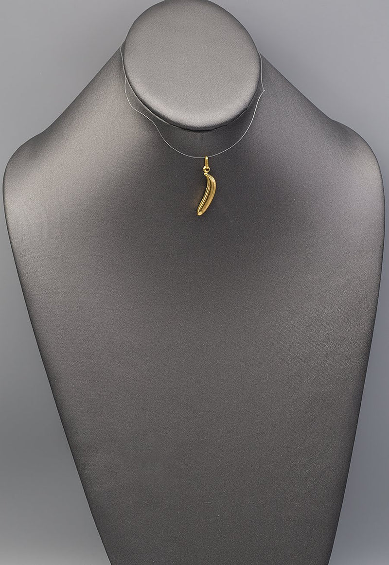 Vintage 14K Yellow Gold Banana Charm Pendant