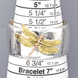 Tiffany & Co 18K Gold & Sterling Silver Dragonfly Cuff Bangle Bracelet