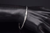 Estate 18K White Gold 0.48 TCW Diamond Link Necklace & Bracelet Set + Pouch G/H VS