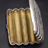 Antique Victorian A.C Birmingham Sterling Silver 5 Tube Cigar Case Holder