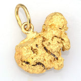 Vintage 24K Natural Yellow Gold Nugget Charm Pendant