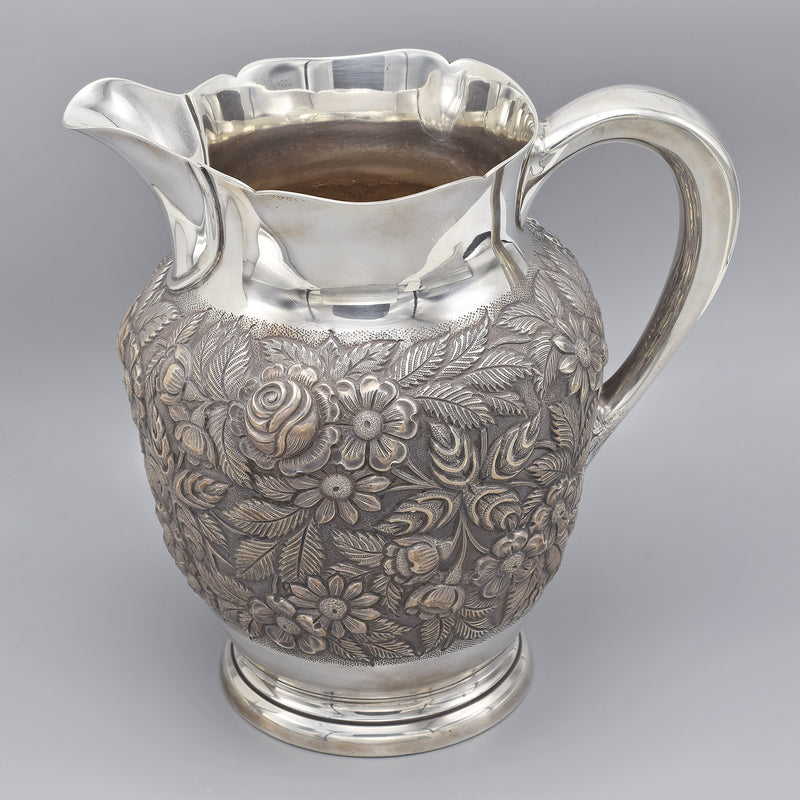 S. Kirk & Sons Sterling Silver Hand-Chased Repousse Water Pitcher