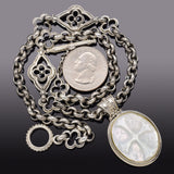 Konstantino Sterling Silver & 18K Gold Mother of Pearl Cross Pendant Necklace