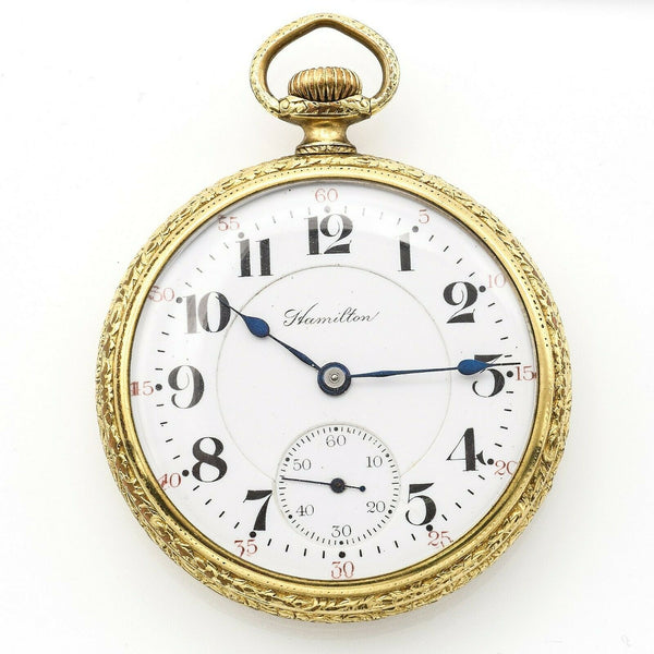 Antique 1916 Hamilton 992 Pocket Watch 21 Jewel 5 Position 25 Year Gold Filled