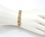 Jabel Vintage 18K Gold 1.05 TCW Single Cut Diamond Add-a-Link Bracelet