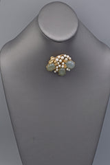 Ming's 14K Yellow Gold 48.99 TCW Green Jade & Sea Pearl Leaf Brooch Pin