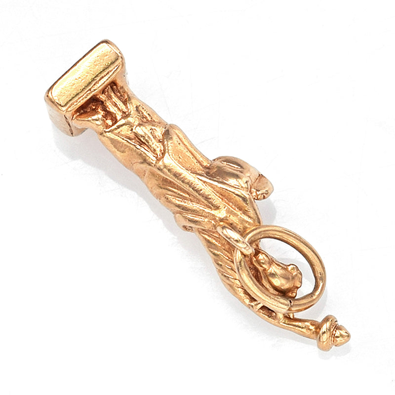 Vintage 14K Yellow Gold Statue of Liberty Charm Pendant