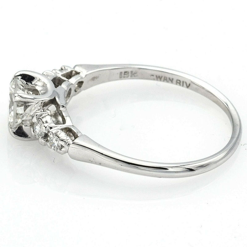 Estate 18K White Gold Diamond Band Ring