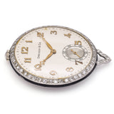 Antique Dreicer & Co Platinum & Diamond Pocket Watch 19 Jewel 42.11mm Very Rare