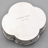 Antique 800 Silver Cherub Etched Case Box