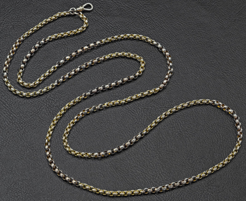 Antique 10K Yellow Gold Pocket Watch Chain