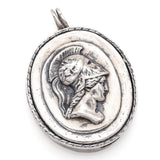 Vintage Henryk Winograd HW 999 Fine Silver Repoussé Roman Soldier Pendant 32.8mm