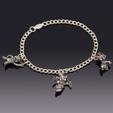 Vintage Sterling Silver Disney Characters Three Little Pigs Charm Bracelet 13.4G