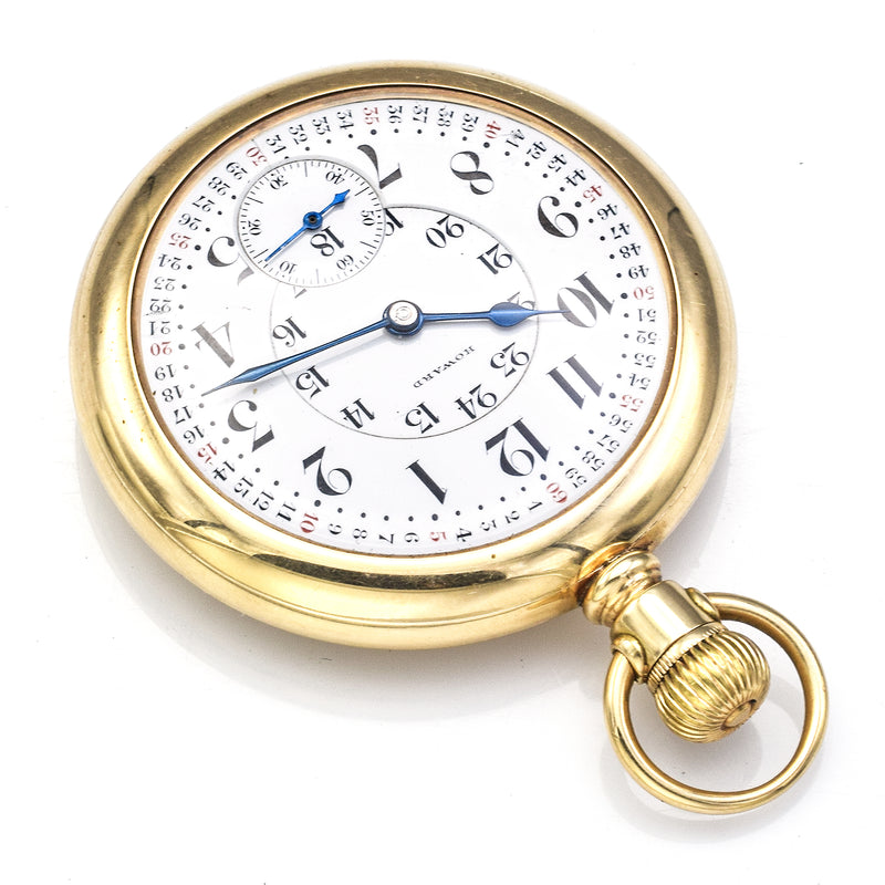 Antique 1907 Howard 14K Yellow Gold 23 Jewels Size 16 Pocket Watch 53 mm