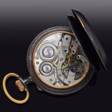 Antique Swiss Triple Calendar Moon Phase Pocket Watch Acier Garanti