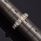 Vintage 14K Yellow Gold 3.91 TCW Diamond Eternity Band Ring
