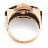 Antique 19th Century 14K Yellow Gold 0.69 TCW Rose Cut Diamond Band Ring