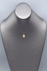 Vintage 18K Yellow & White Gold Openable House Heart Charm Pendant