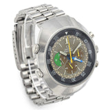 Vintage 1970s Omega Flightmaster Hand Wind Men's Chronograph Watch Ref 145.013