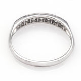 Vintage Platinum 0.42 TCW Diamond Semi-Eternity Band Ring