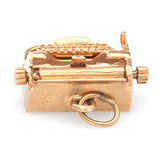 Vintage 14K Yellow Gold Typewriter Charm Pendant