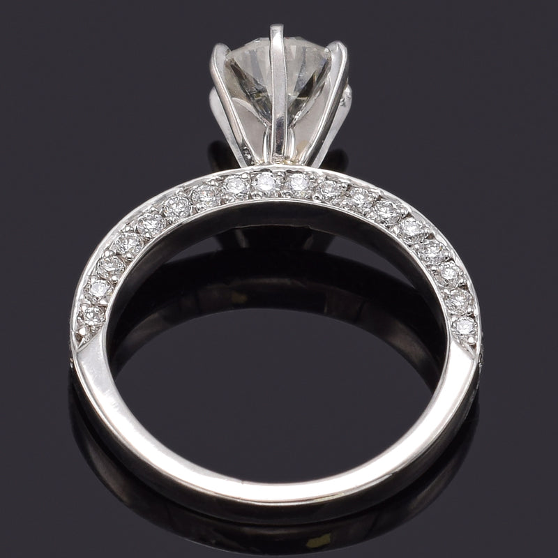 GIA Certified Platinum 2.42 TCW Round Brilliant Diamond Band Ring 5.4 Grams
