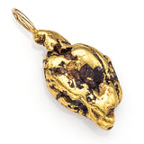 Vintage Heavy 24K Natural Yellow Gold Nugget Pendant 12.7 Grams