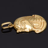 Vintage 14K Yellow Gold Egyptian King Pharaoh Charm Pendant