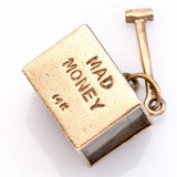 Vintage 14K Yellow Gold Mad Money Cube Charm Pendant