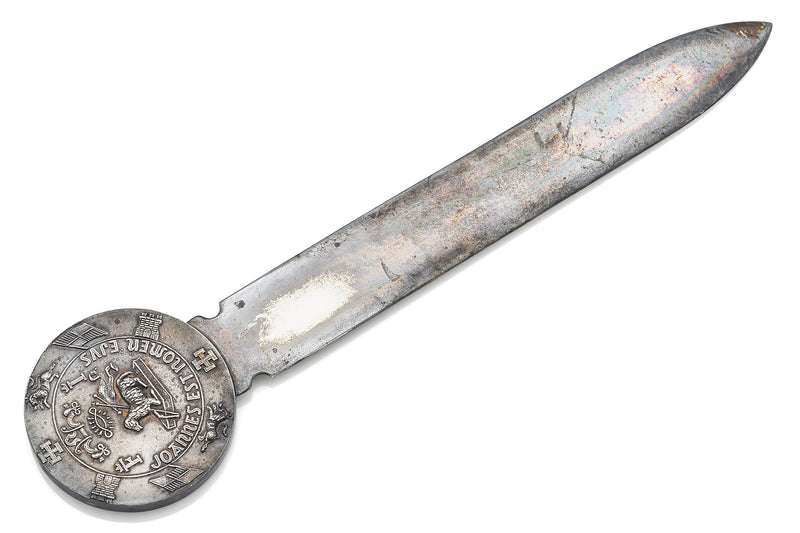 Christofle France Silver Plated Gallia Collection Puerto Rico Letter Opener