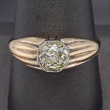 Antique 14K Yellow Gold 0.93 Ct Diamond Art Deco Band Ring 5.8 Grams Size 10