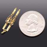 Vintage 14K Yellow Gold Ski Charm Pendant 1.1 Grams
