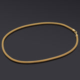 Vintage B&M Italy 14K Yellow Gold 4 mm Popcorn Chain Necklace 18 Inches