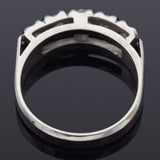 Vintage 14K White Gold 1.09 TCW Diamond Semi-Eternity Band Ring 4.0G Size 6
