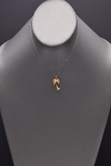 Vintage 14K Yellow Gold Palm Tree Charm Pendant 2.4 Grams