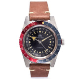 Vintage Ollech & Wajs Early Bird 20 ATM 17Jewels Hand Wind Men's Dive Watch 37 mm