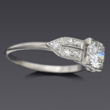 Antique Platinum 0.89 TCW Diamond Band Ring