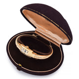 Favre-Leuba Geneve 18K Yellow Gold Hand Wind Women's Cuff Bracelet Watch + Box