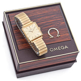 Vintage Omega 14K Yellow Gold Hand Wind Men's Watch 25.5 mm Box Paper Ref DD6842