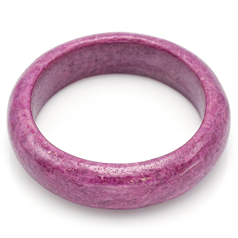 Vintage 734.5 Carat Natural Red Ruby Wide Bangle Bracelet 147.1 Grams