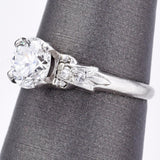 Vintage Platinum 1.08 Ct Diamond Band Ring