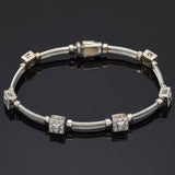 Charriol 18K White Gold 0.50TCW Diamond Flamme Blanche Cable Bracelet