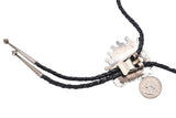 Vintage Raymond Quam Zuni Sterling Silver Multi-Stone Bennett Bolo Tie