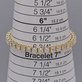 Vintage 14K Yellow Gold 10.08 TCW Diamond Tennis Bracelet