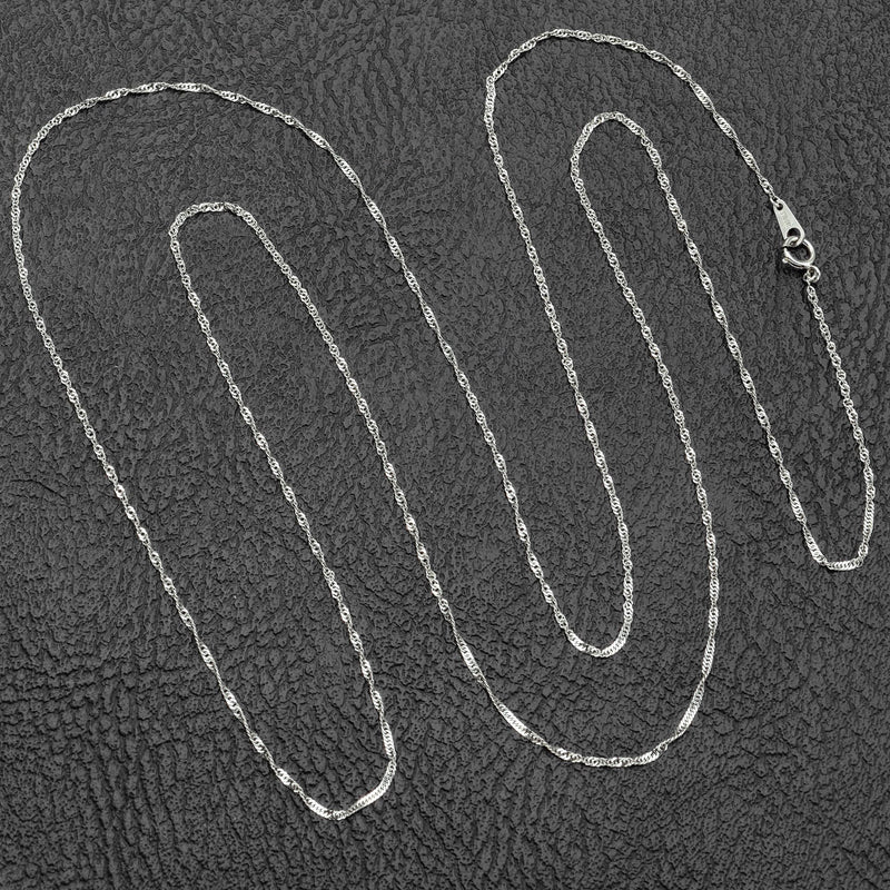 Estate Milor Platinum Long Singapore Chain Necklace