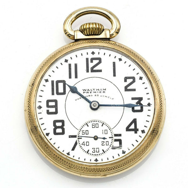 1936 Waltham Premier Vanguard Pocket Watch 23 Jewel 6 Position 10K Gold Filled