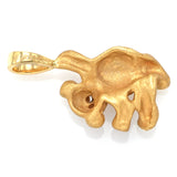 Vintage 14K Yellow Gold Diamond Teddy Bear Charm Pendant