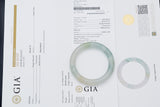 GIA Certified Translucent Mottled Green Jadeite Jade Bangle Bracelet
