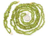 Vintage GUMP'S 14K Yellow Gold Peridot Beaded Strand Bracelet & Necklace Set