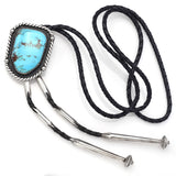 Vintage Bennett Sterling Silver Turquoise Southwestern Bolo Tie